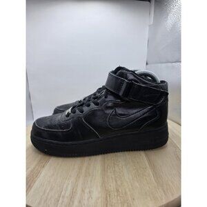 NIKE Air Force 1 -Mid Triple Black Sneakers Shoes - 315123-001 women’s‎ Sz 6.5